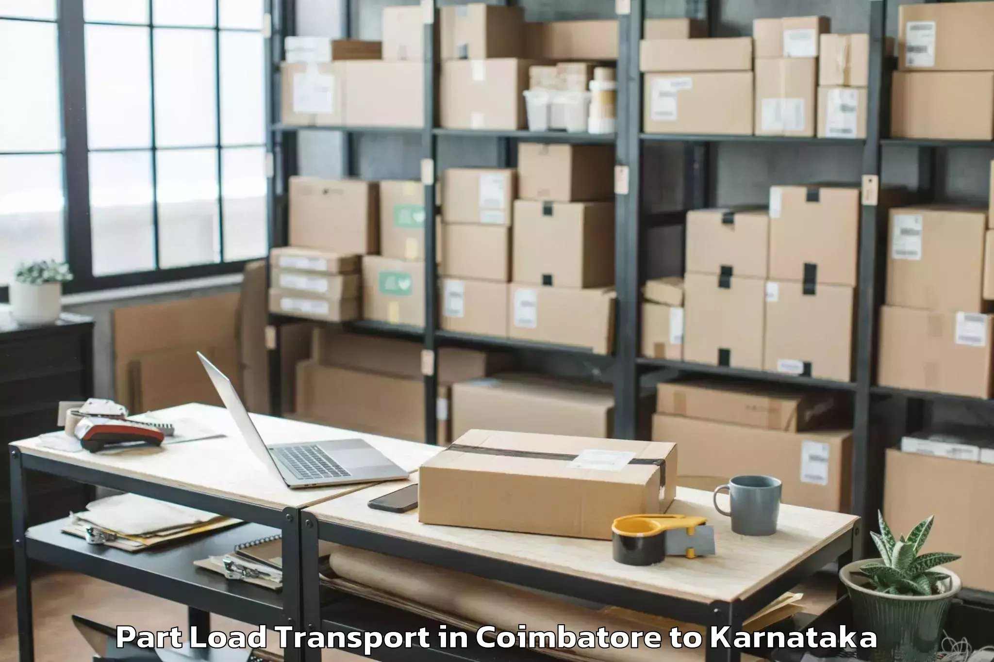 Book Coimbatore to Sindhnur Part Load Transport